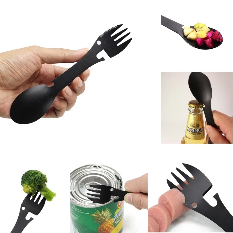 Vaisselle Cuillère Multi Outil Ouvre-boîte Couverts Bouteille Portable  Couverts Multitool Camp Ustensile Fourchette Spork Acier Inoxydable  Pique-Nique - Temu Belgium