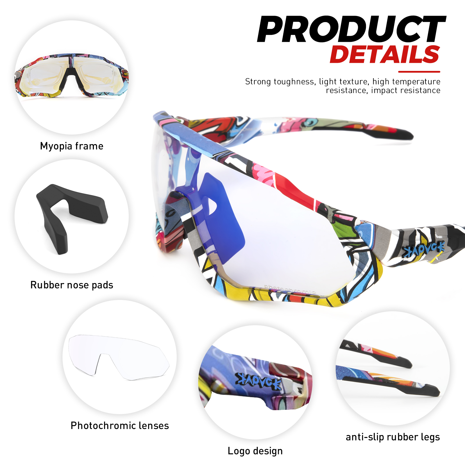 Cycling Glasses Photochromic Blue 1 Lens Men Bicycle - Temu United