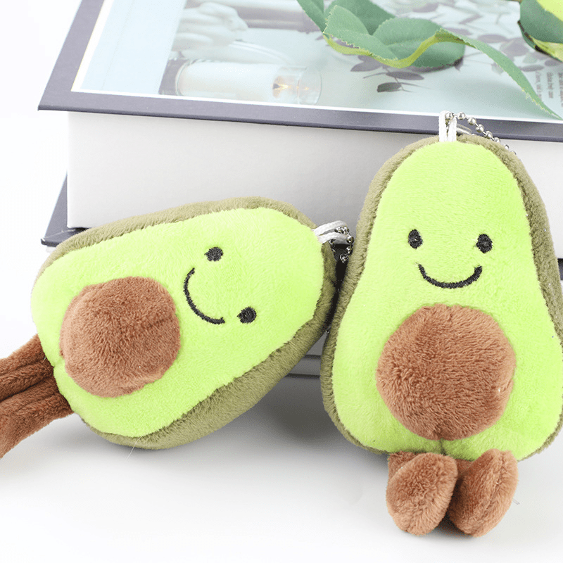 Avocado Keychain Mini Plush Stuffed Doll Schoolbag Car Cute Fruit