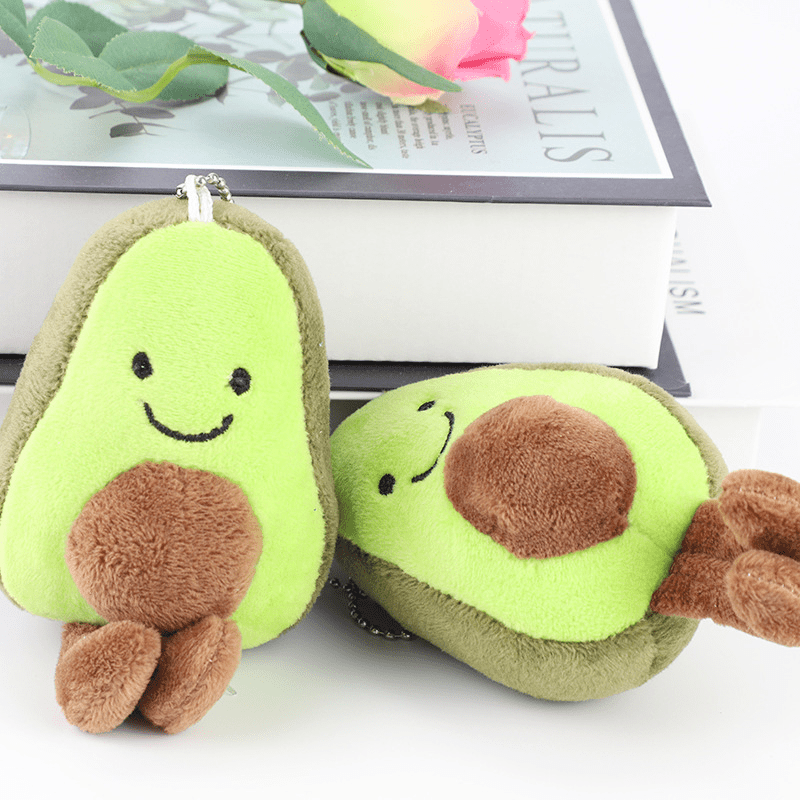 Avocado Keychain Mini Plush Stuffed Doll Schoolbag Car Cute Fruit