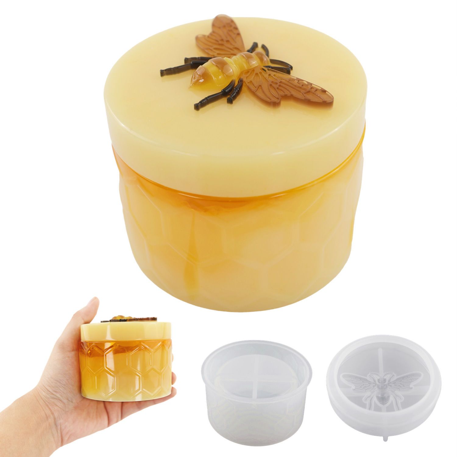 DIY Storage Jar Silicone Molds for Epoxy Resin Blessing Bag Small Jar Pottery  Plaster Mold Jewelry Storage Box Silicone Mold