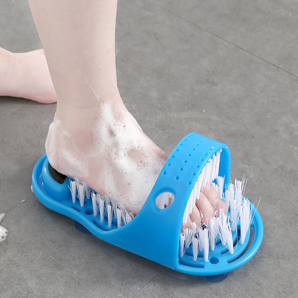 Brush Remove Dead Skin Massage Foot Bath Slipper Scrubber Plastic Cleaning  Shoe