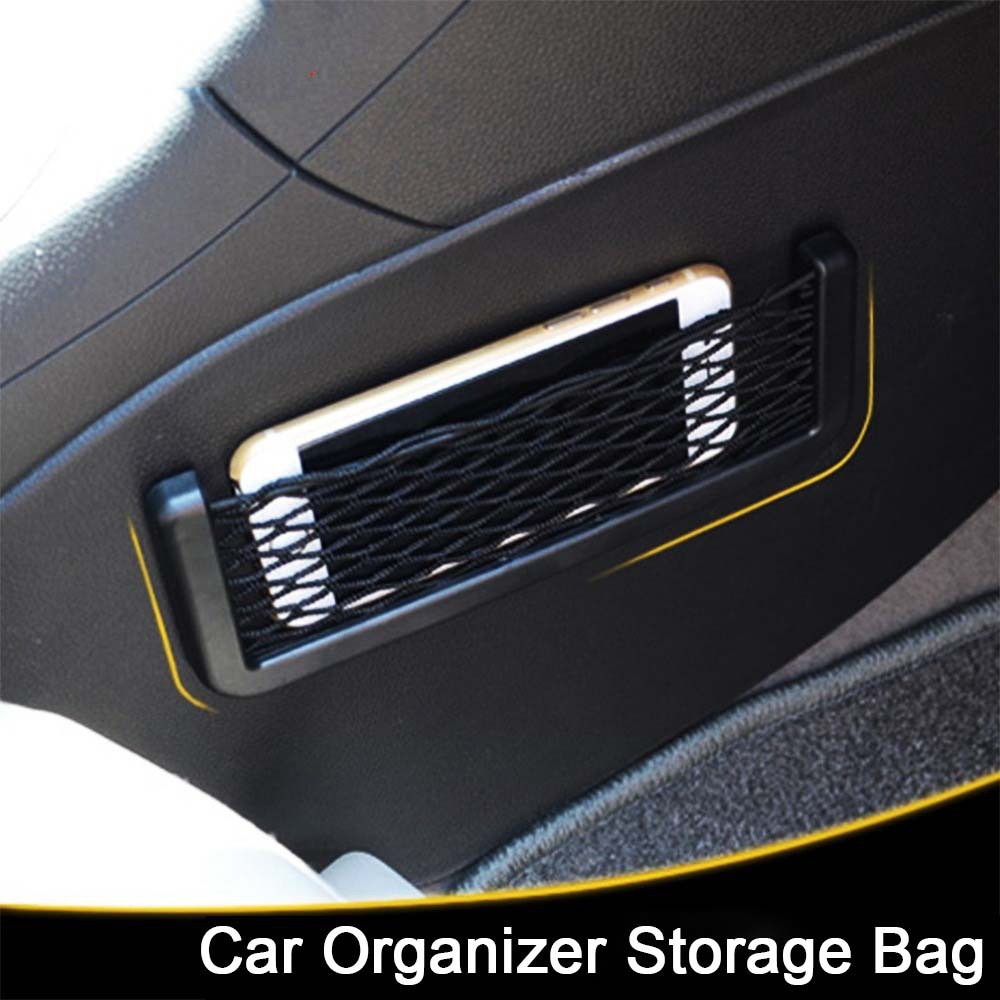 1pc Universal Mesh Cargo Net Car Storage Net Wall Sticker Organizer Pouch  Bag Storage Mesh Net Fo…