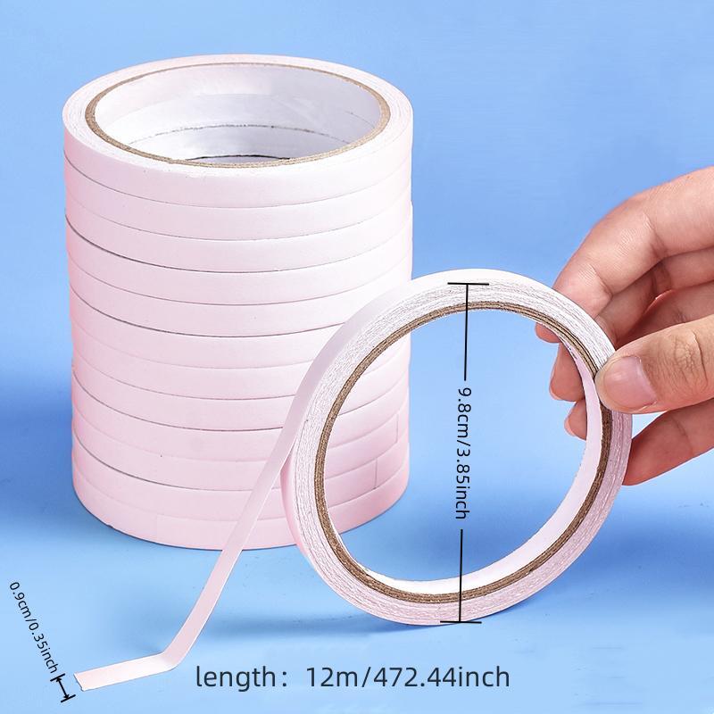 DGTANGYIN 1 2 rolls double sided adhesive sticky tape for arts, diy, crafts,  photography, scrapbooking, card making, gift wrapping, of