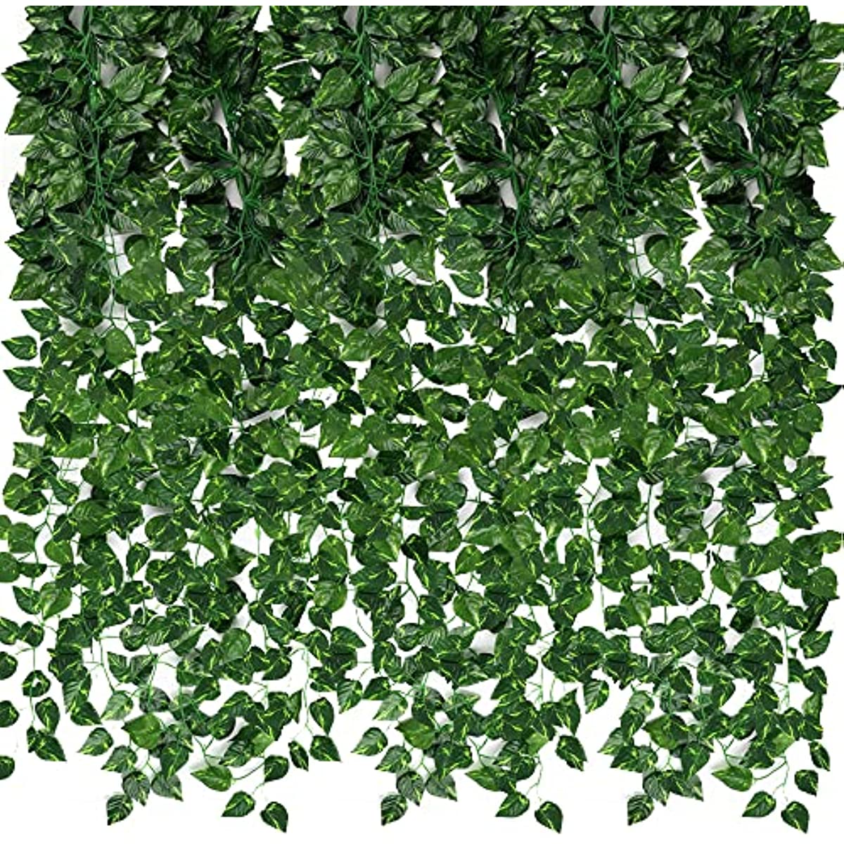 Faux Hanging Vines , Fake Greenery Garland for Wedding Backdrop Arch Wall  Décor, Artificial Hanging Plants Vine for Farmhouse Table Party Wedding