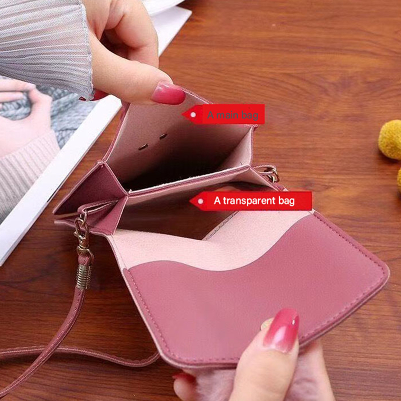 Women's Cell Phone Pouch with Removable Strap, Wristlet Hand Bag, Long Wallet with Touch Screem, Coin Purse,Temu