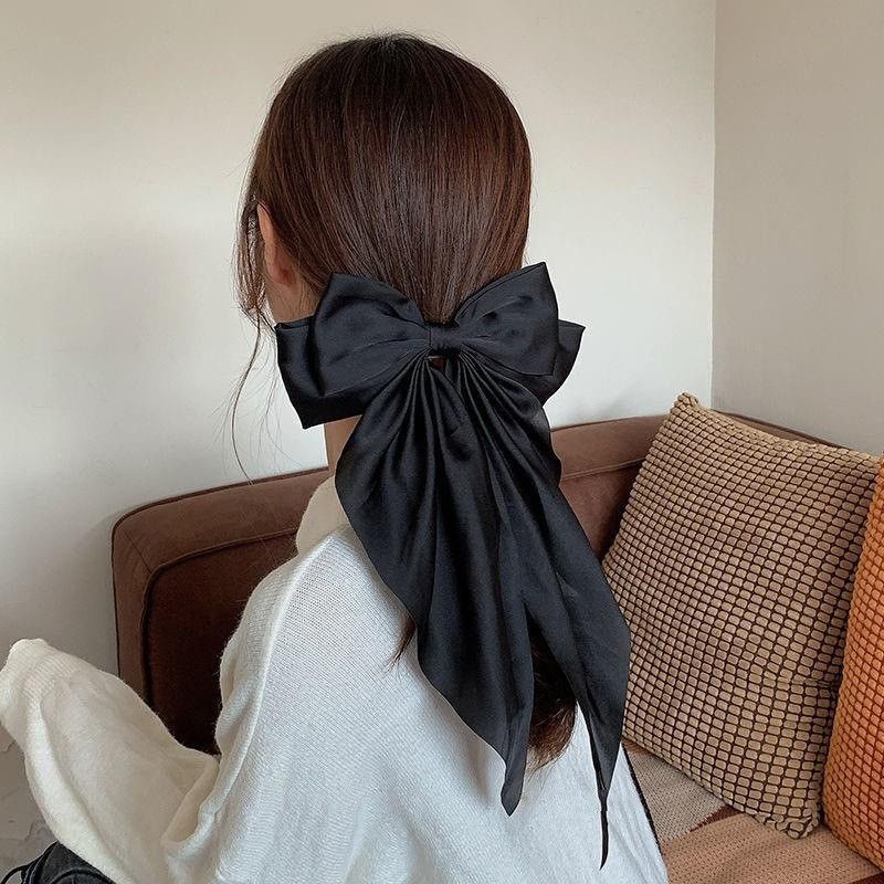 Girls Solid Color Bow Hair Clip Fashion Metal Spring Clips Ponytail  Barrette Hair Accessories | Free Shipping For New Users | Temu