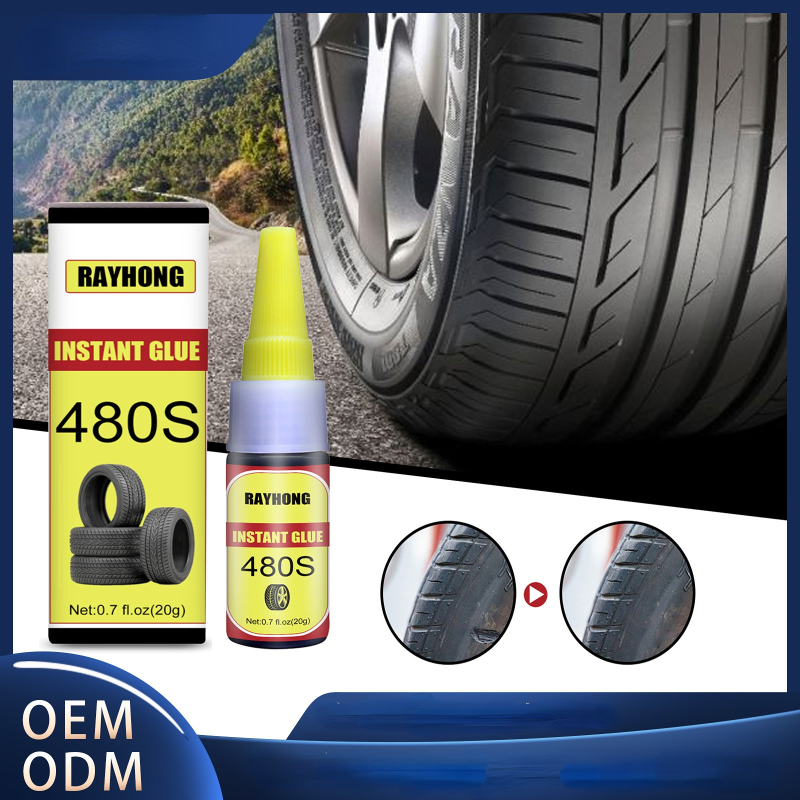  Rayhong - Parche de pegamento para reparación de neumáticos de  bicicleta, para el hogar, goma y cuero, grietas, fuerte y eficaz, sellado  rápido, reparación de neumáticos, pegamento adhesivo transparente universal  