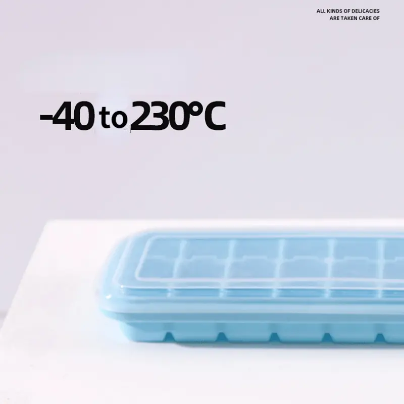 Silicone Ice Tray With Cover For Homemade Ice Cubes Freezing - Temu United  Arab Emirates