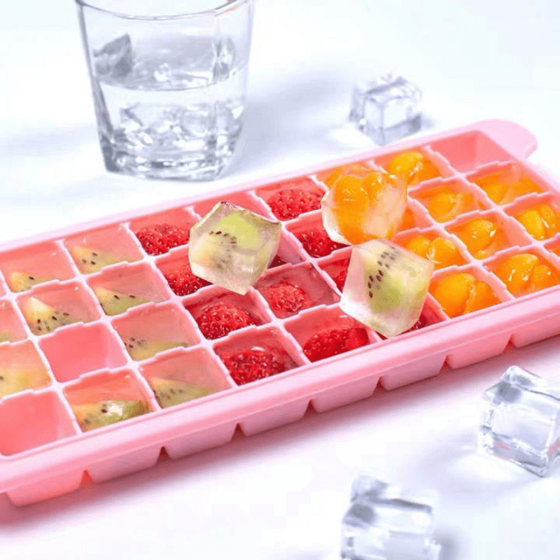 24 Grid Ice Cube Mold Silicone Ice Cube Tray Square Ice Tray Mould Easy  Release Silicone