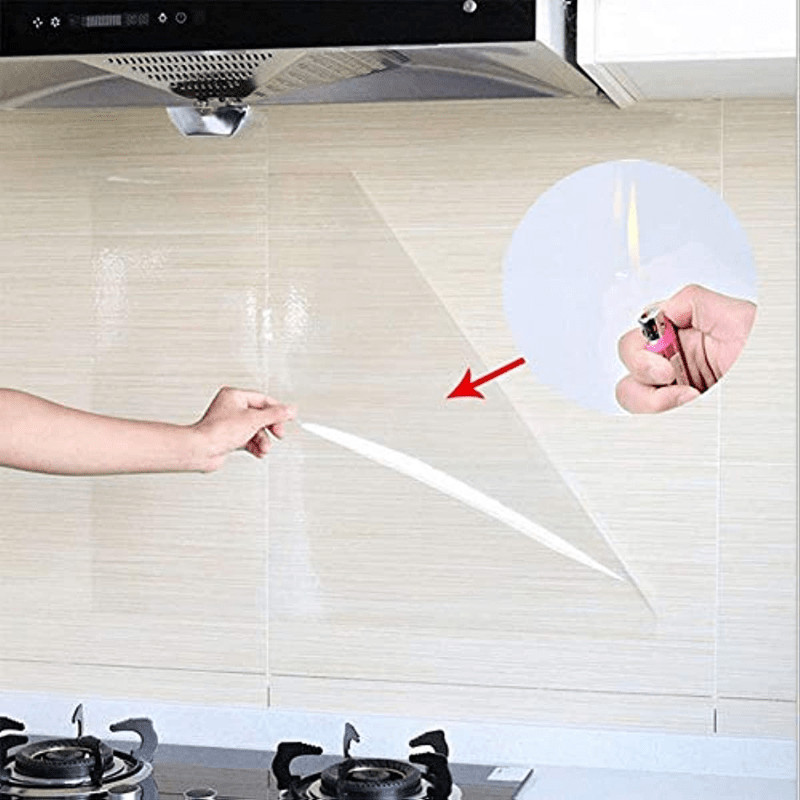 Transparent Selbstklebende Folie 40x800CM Wandschutzfolie Klebefolien  Wasserdicht Ölbeständig Spritzschutz Folie Zum Schutz für Küche Wand Möbel  : : Küche, Haushalt & Wohnen
