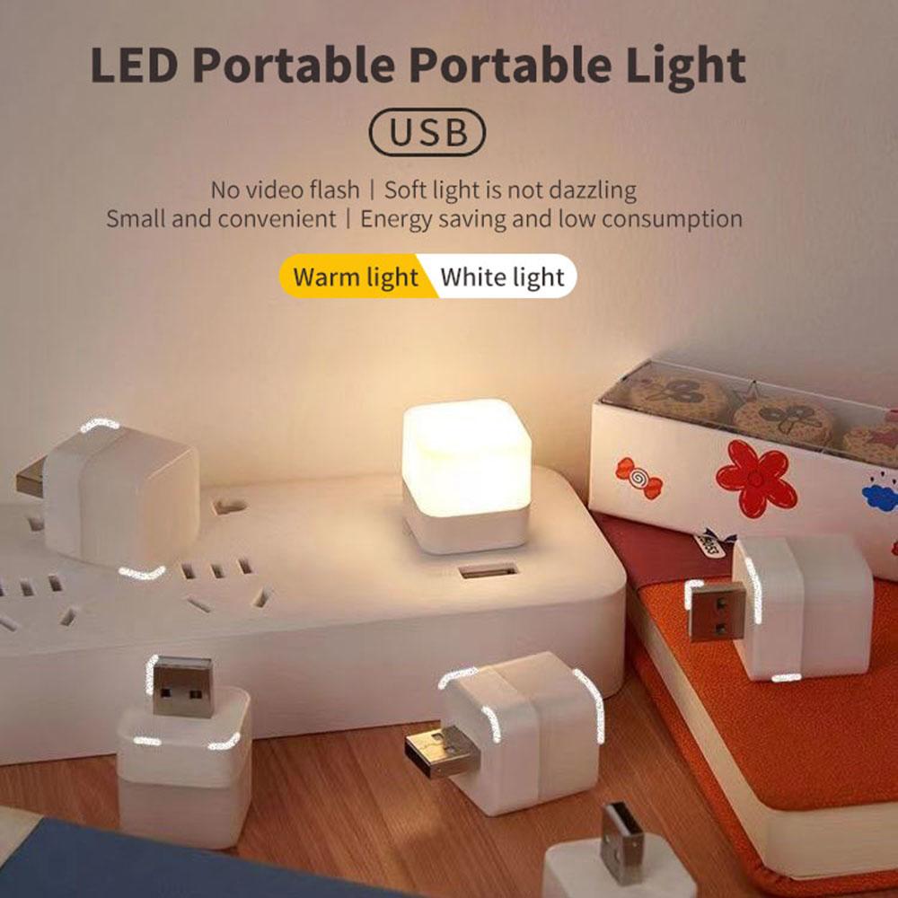 Mini Bolsillo USB LED Luz Nocturna 3/8/24 Bombilla LED Gadget para Leer  Notebook