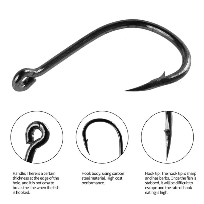 Fishing Hook Set: High Carbon Steel Bait Hooks Portable - Temu