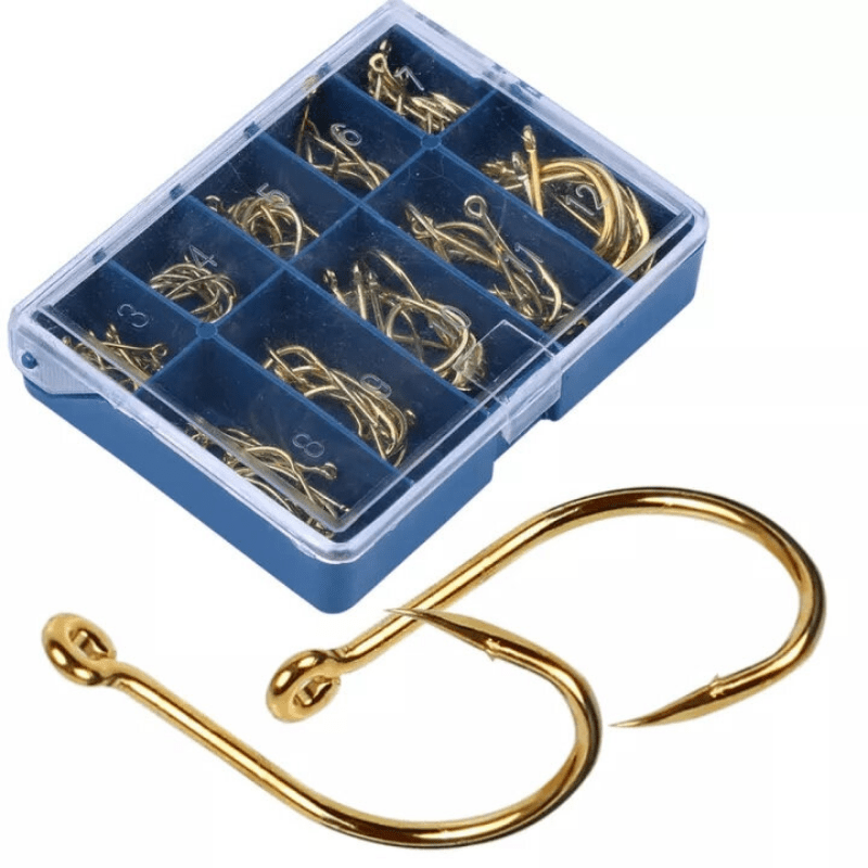 Fishing Hook Set: 3# 12# Metal Hooks Box Perfect Saltwater - Temu