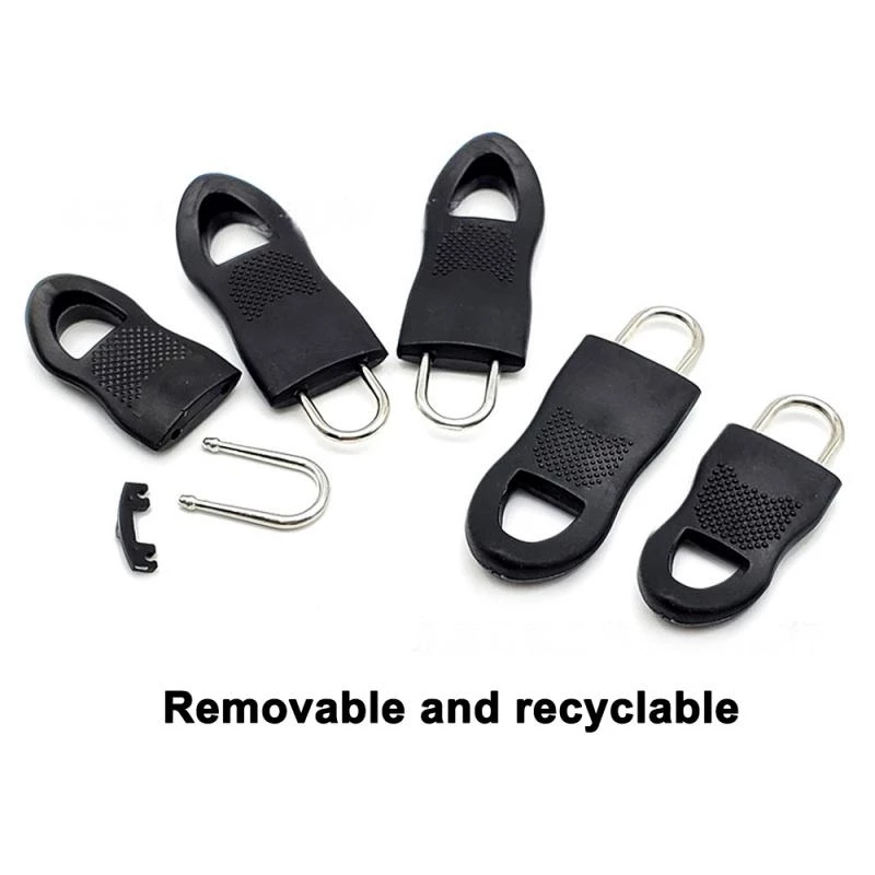 10×Zipper Pull Puller End Fit Rope Tag Fixer Zip Cord Replacement