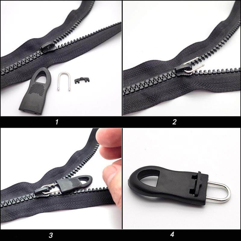 5PCS Zipper Slider Puller Metal Zipper Fixer Repair Pull Tab Replacement  Slider Tag For Suitcases Luggage
