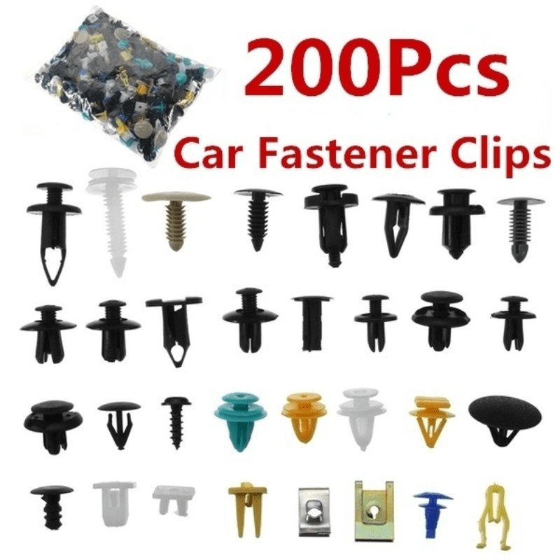 

50/100/200pcs/set Universal Plastic Clips For Car Fender Bumper Door Car Interior Hole Lining Panel Retainer Push Clips