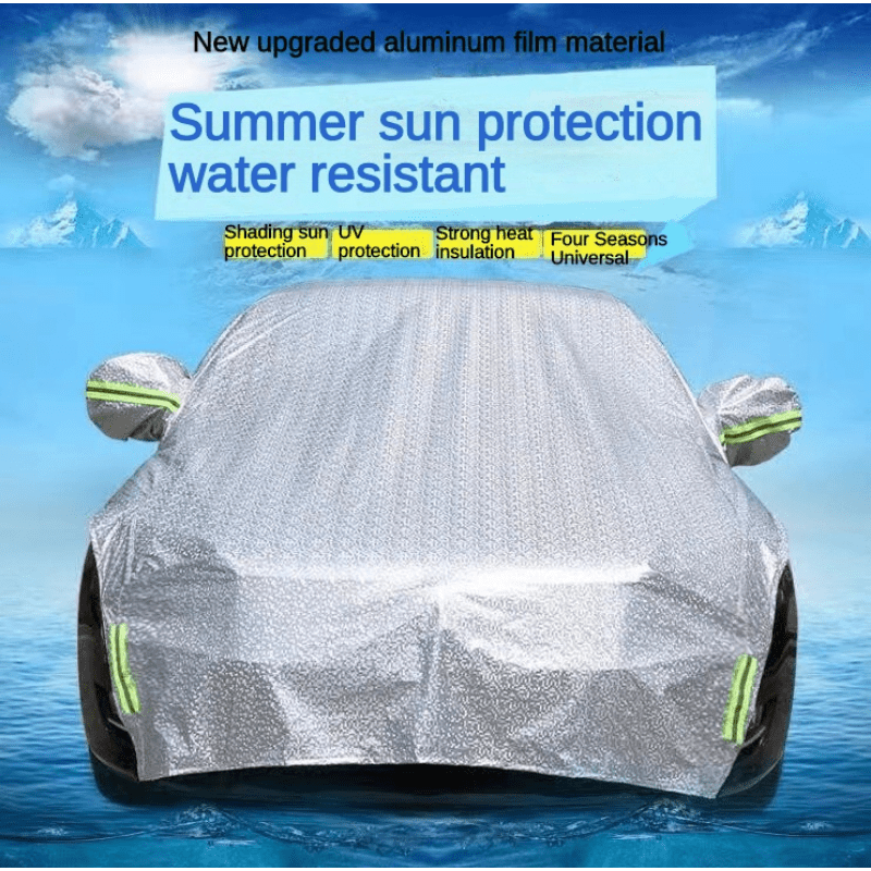 SUV Car Cover Half Body Protection Sun Shade Outdoor UV Reflective Aluminum  Foil