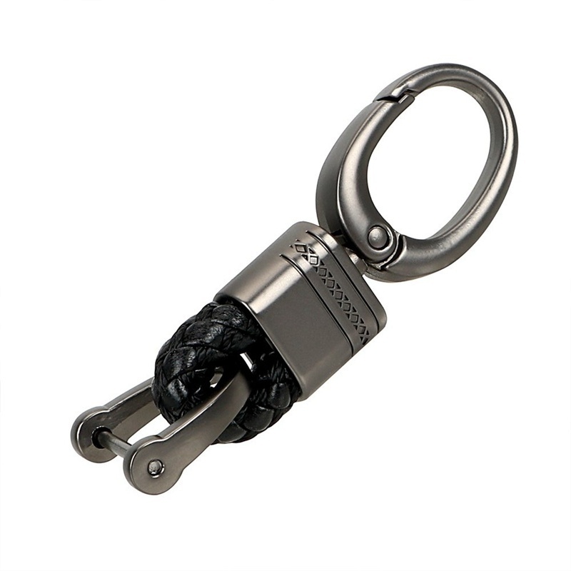 High-Grade metal Car KeyChain 360 Degree D Shape Rotating Horseshoe Buckle  Jewelry Auto Key Ring Holder Genuine Bag Pendant Gift