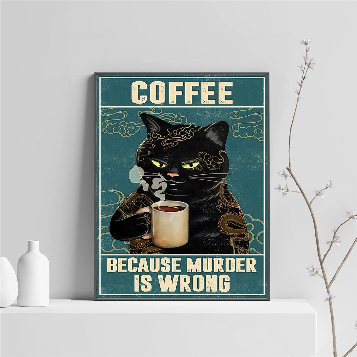 Coffee Retro Poster Vintage Posters and Prints Bar Coffee Kitchen