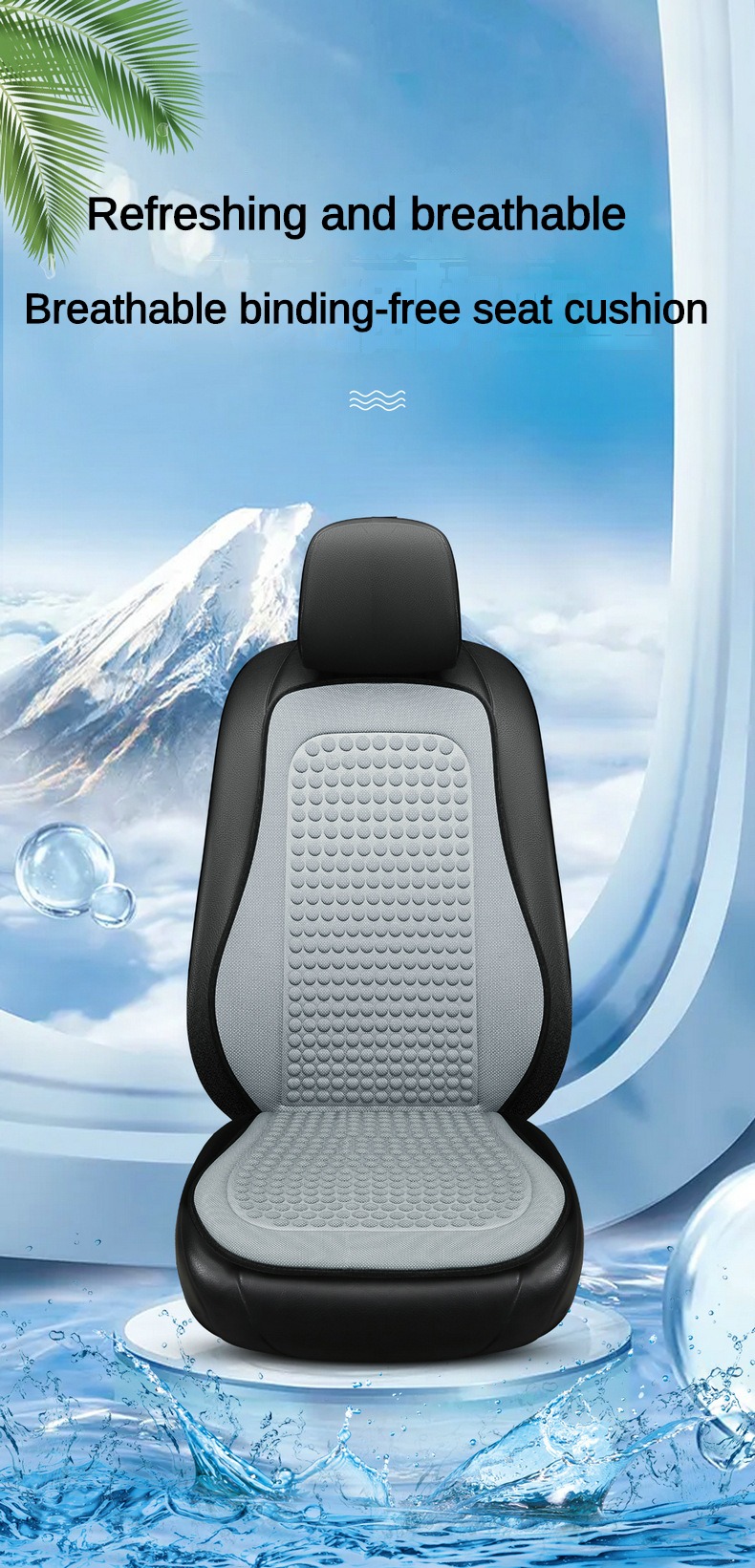 Cooling Car Seat Cushion,Summer Ventilated Seat Cushion with USB Port,  Automotive Adjustable Temperature Comfortable Cooling Car Seat Cushion,Universal  Front Seat Covers Fit for Most Sedans 
