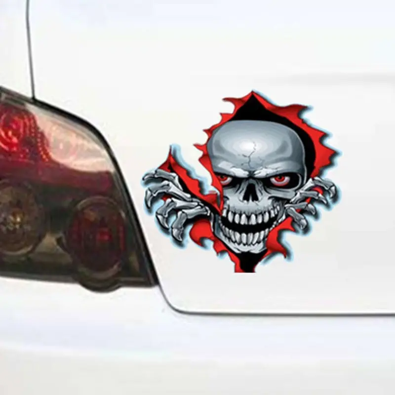 1pc Skull Decal Horrific Skeleton Vinyl Car Stickers Vehicle StylingWaterproof Sticker