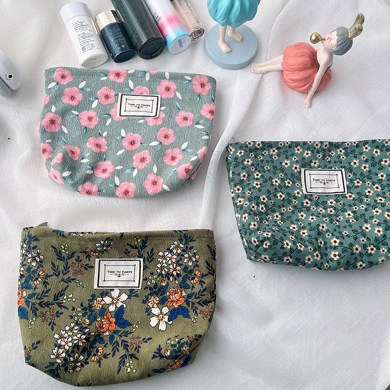 Flower Cloth Makeup Bag Cosmetic Organizer Small Storage Handbag