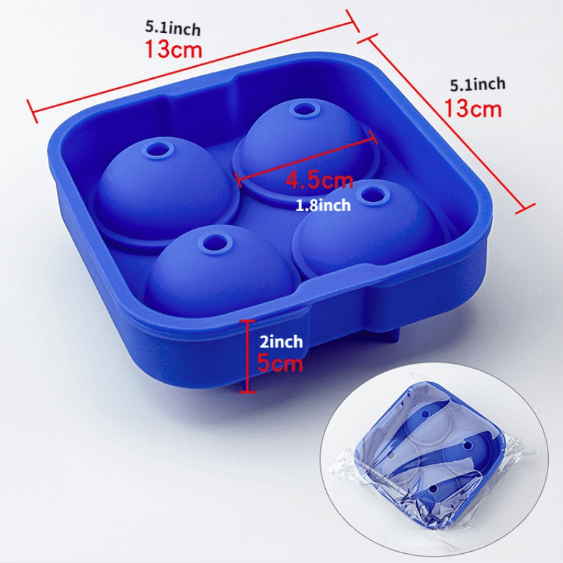 Ice Cube Molds 6 Cavity Spherical Ice Mold Tray Silicone Whiskey