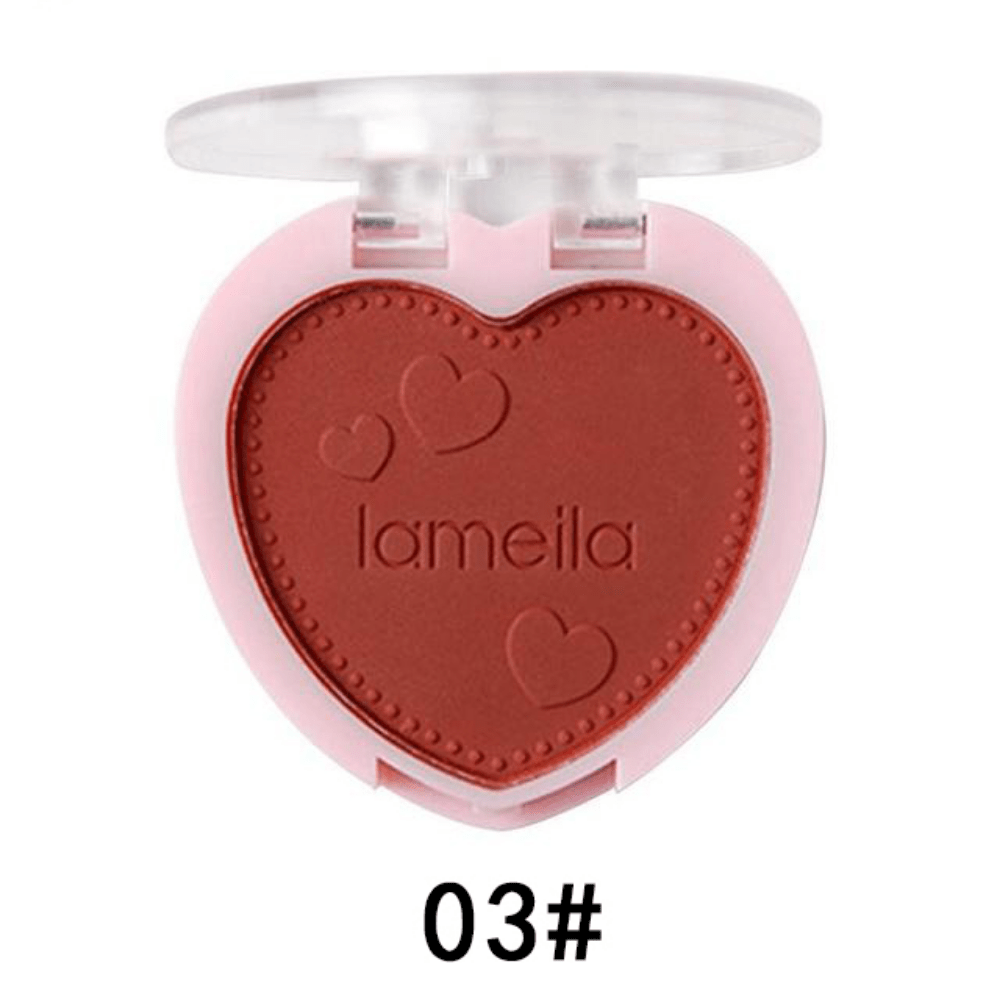 4 color Blush Compact Heart Shaped Color Rendering Rouge - Temu