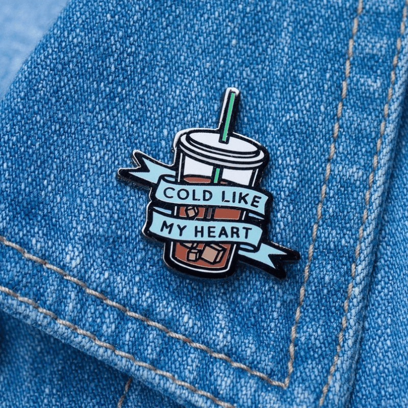 1pc "Cold Like My Heart" Iced Coffee Brooch