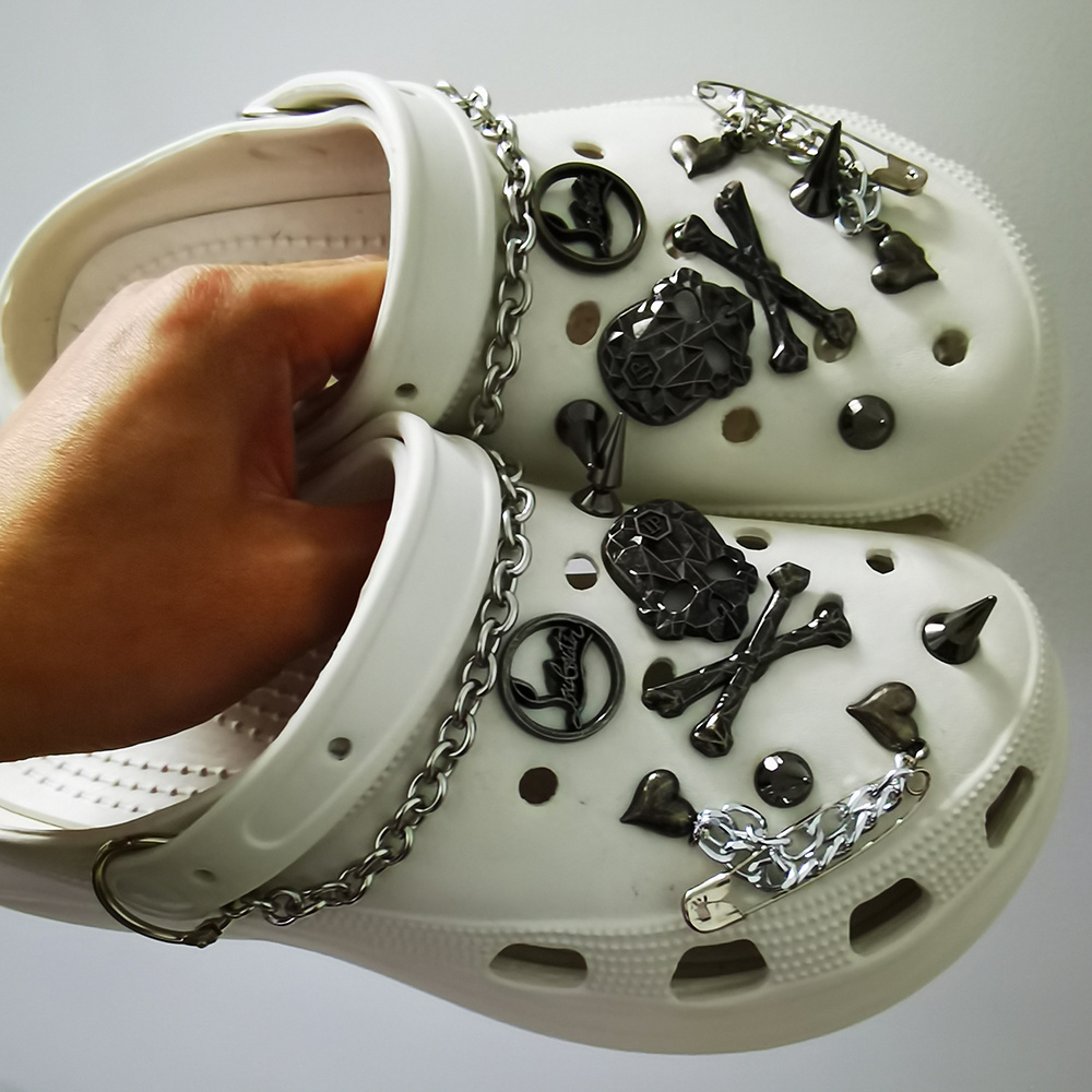 Designer inspired crocs  Crocs fashion, Crocs with charms, Bedazzled shoes  diy