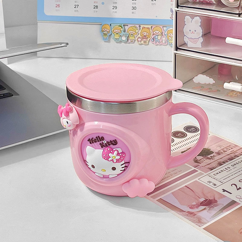 Hello Kitty Coffee Cup Double Layer Insulation 316 Food - Temu