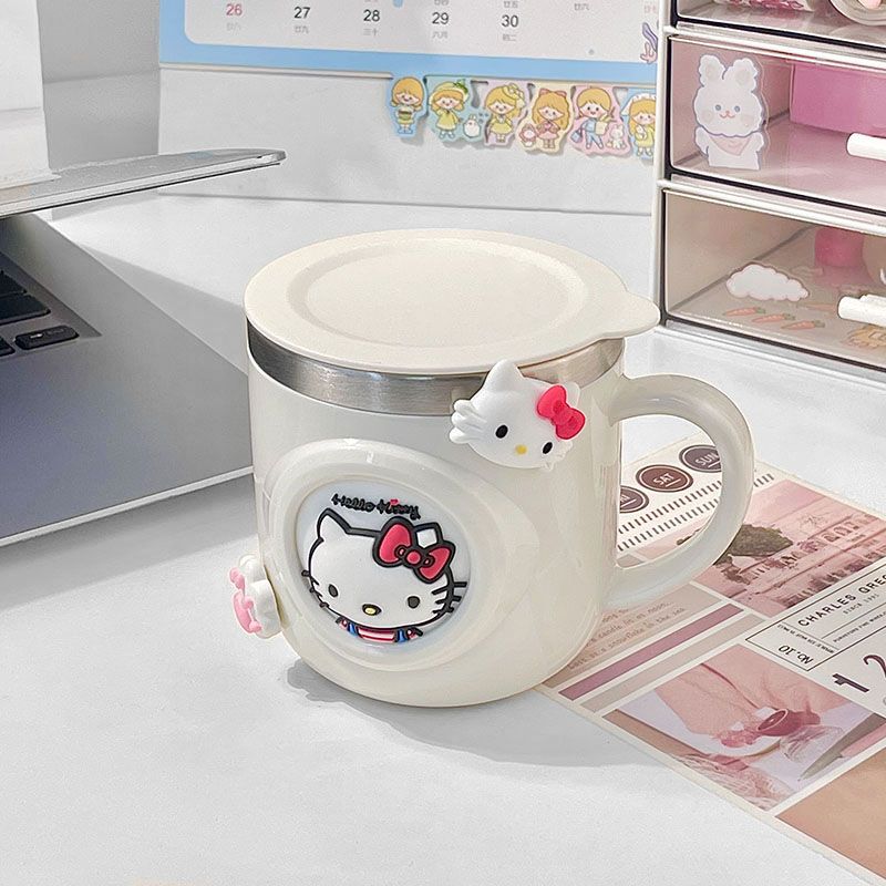 Hello Kitty Coffee Cup Double Layer Insulation 316 Food - Temu