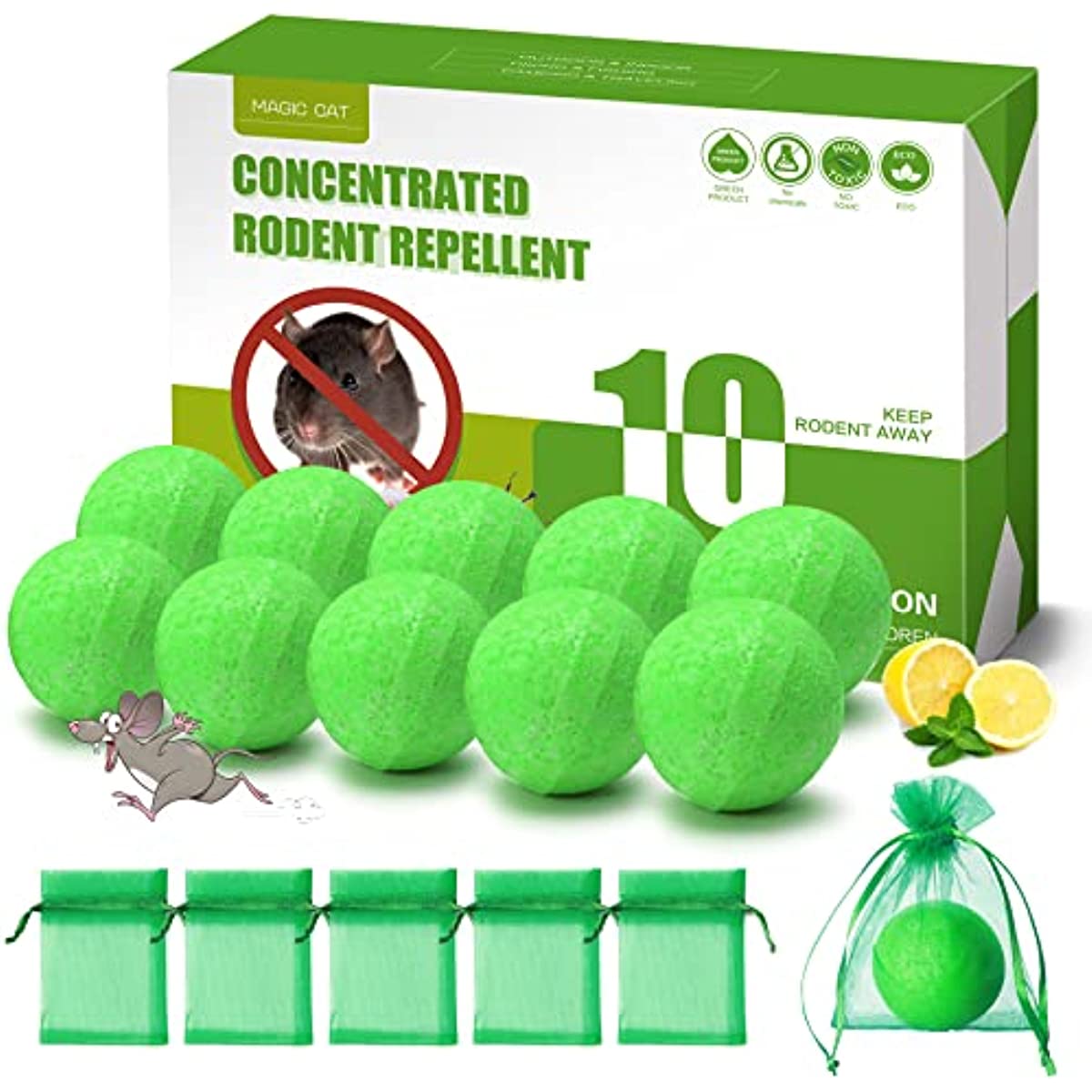10pcs Rodent Repellent Natural Mouse Away Repellent Pet Safe To Repel
