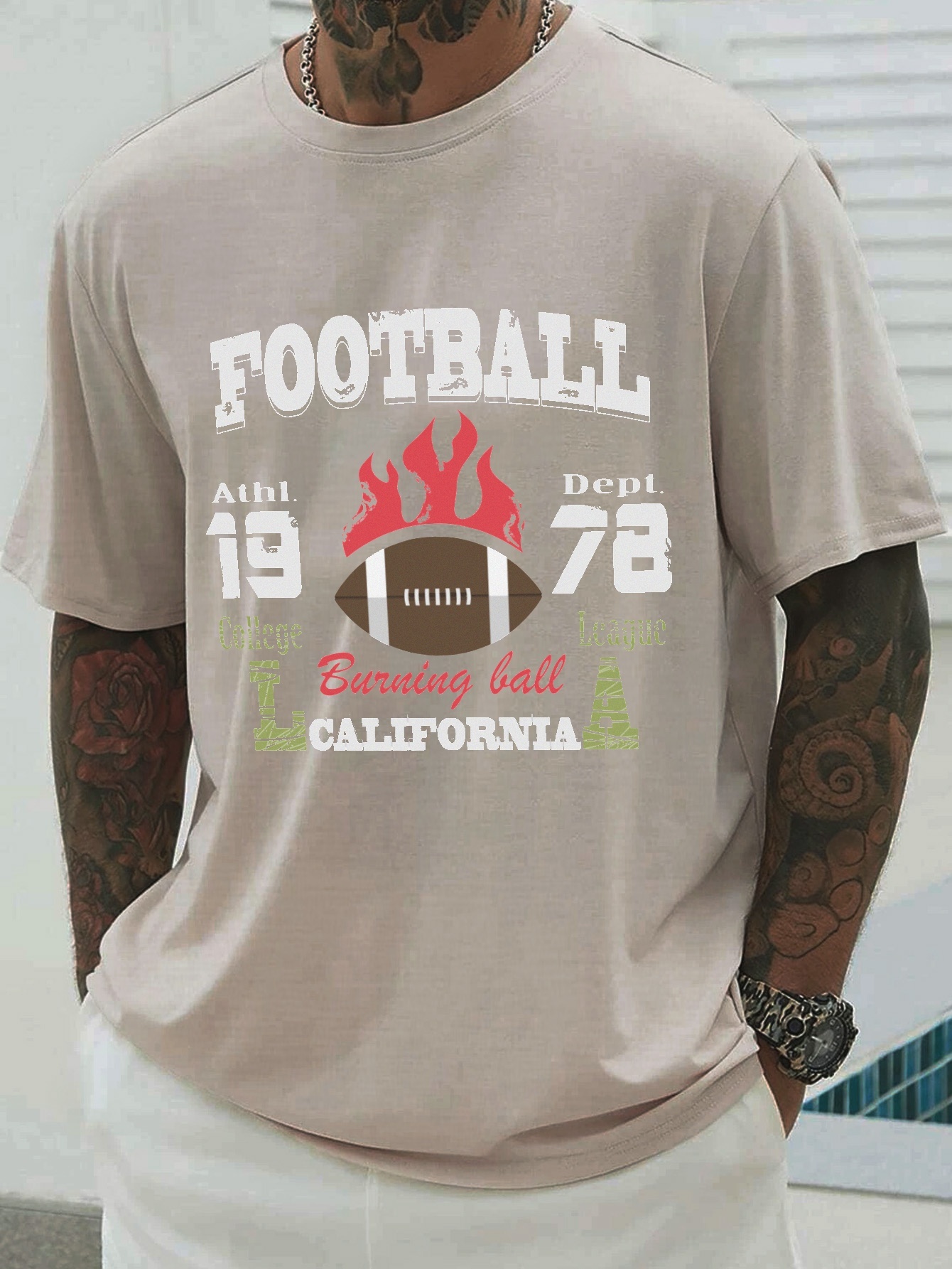 Men's American Football Graphic Print Casual Trendy Comfortable Crew Neck  Short Sleeve T-shirts, Summer Oversized Loose Tees Plus Size - Temu  Australia