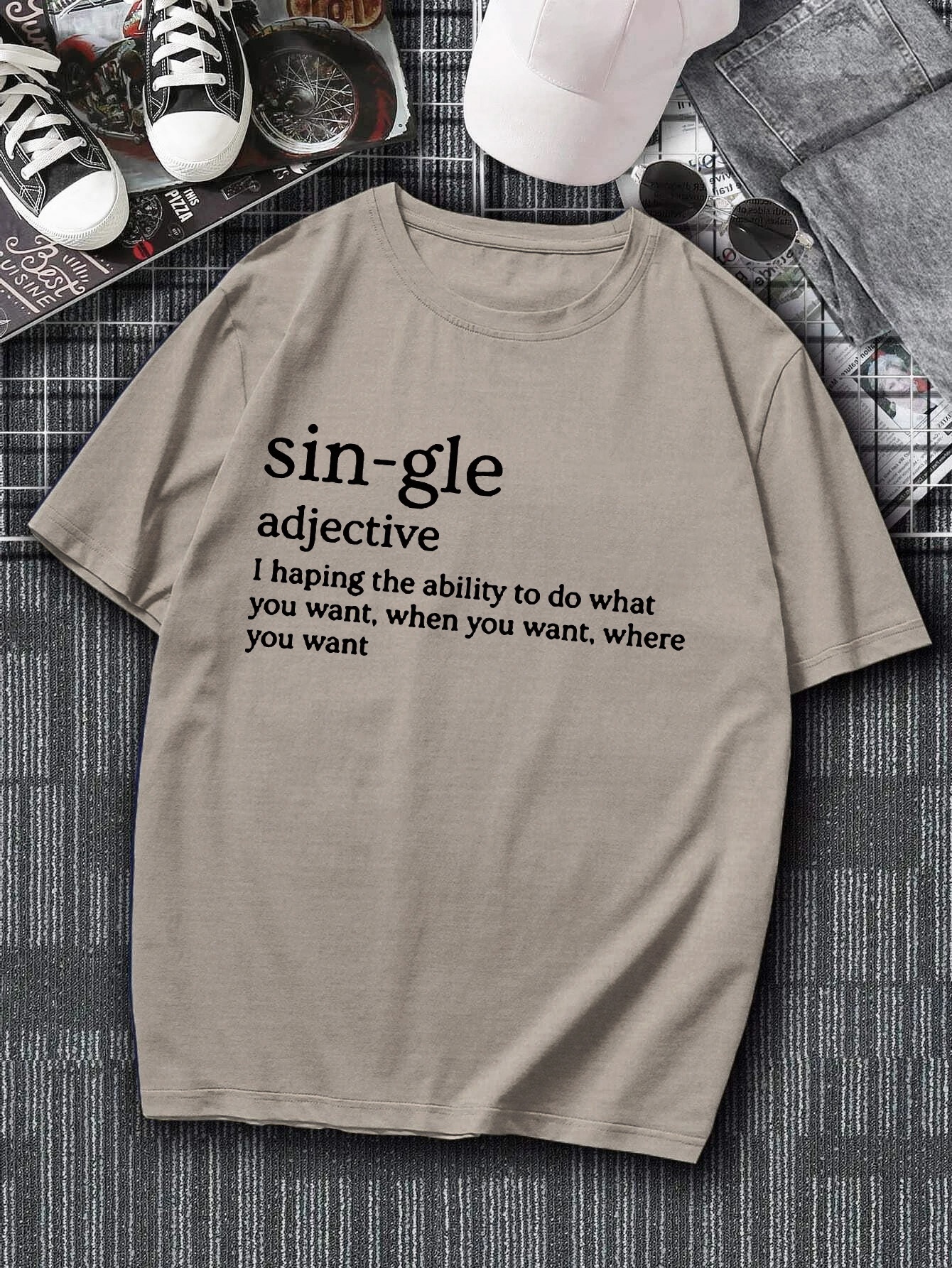 Funny Slogan Pattern Tee, Men's Casual Crew Neck Short Sleeve T-shirt For  Summer, Plus Size Top - Temu