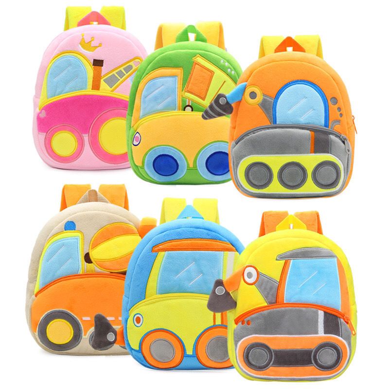 Cartoon School Bag Engineering Car Backpack Kindergarten Cute Car Bag For  Boys And Girls Small Backpack | Shop On Temu And Start Saving | Temu
