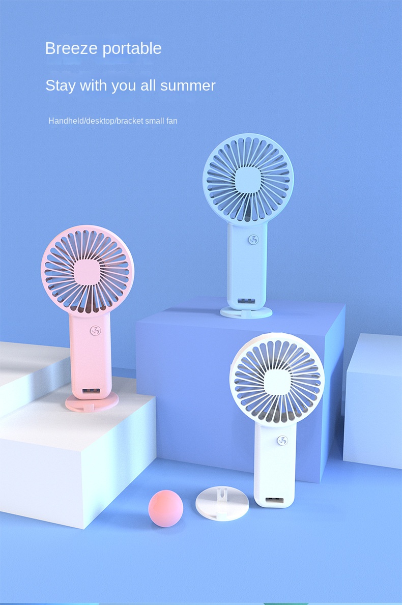 1pc handheld fan usb rechargeable small fan portable mini dorm desktop mute gift summer essential back to school supplies for rv outdoor camping picnic   details 0