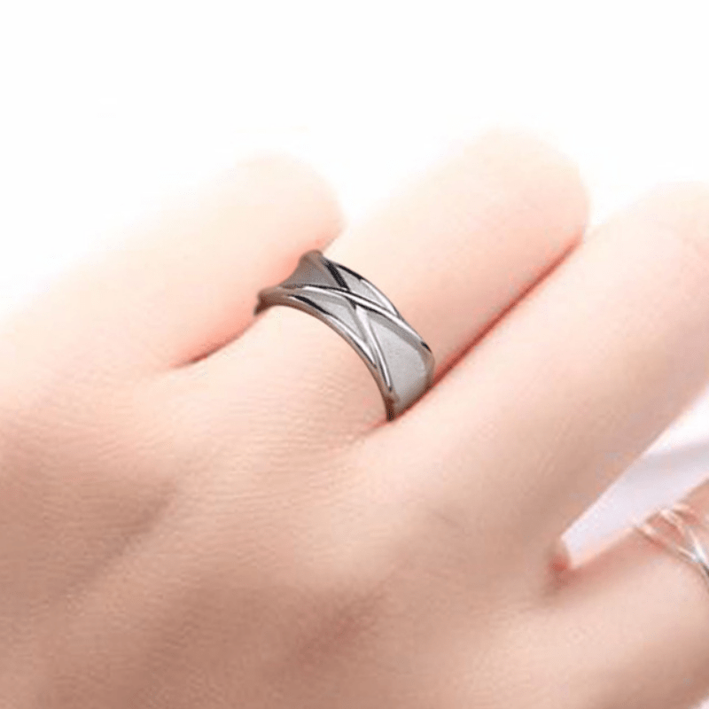 Anillo Forma X Ajustable Hombres Mujeres Temu