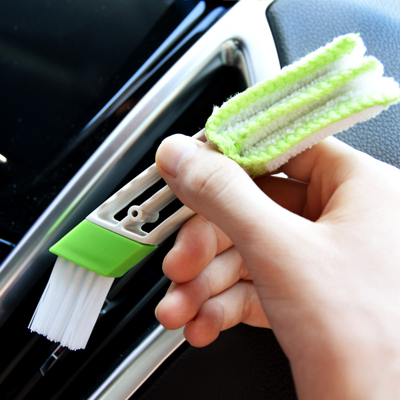 Herramientas de limpieza de coche, salida de aire acondicionado, limpieza,  eliminación de polvo, cepillo suave, herramienta de limpieza Interior  automática multifuncional, 2 uds. ShuxiuWang 8390606343093
