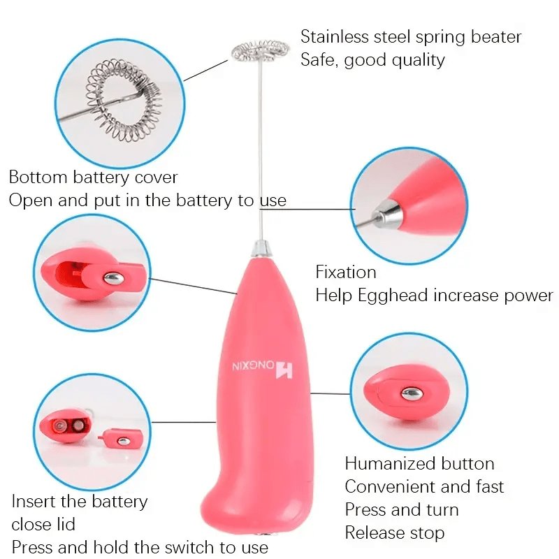 Electric Coffee Blender Frother - Create Delicious Drinks With This  Handheld Eggbeater Bubble Drink Stir Bar! - Temu