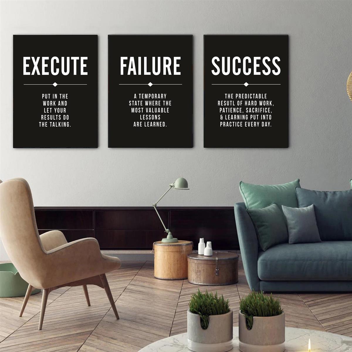 Hustle Quote, Grind Definition, Office Wall Art, Gallery Set of 6