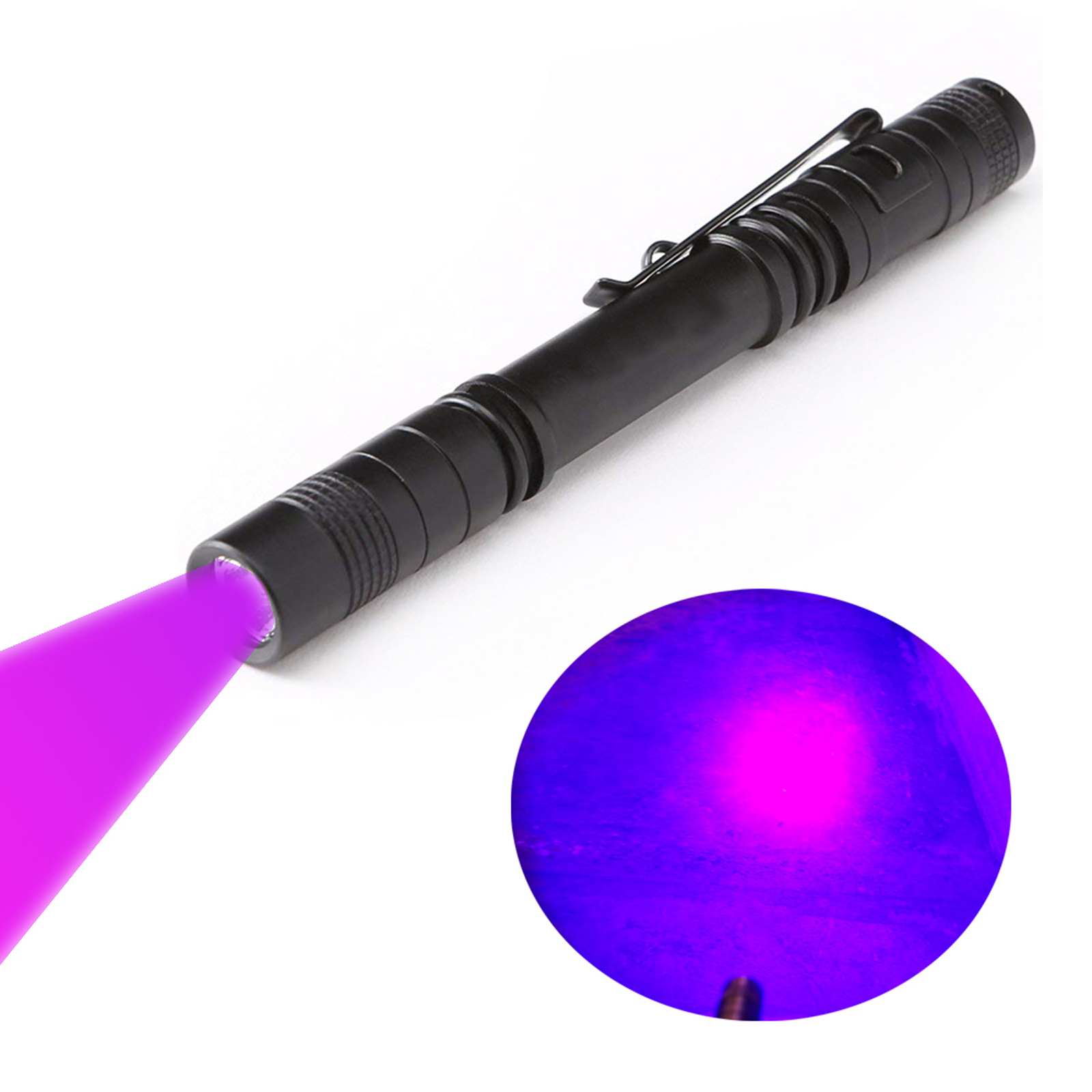 1PC 395nM UV Blacklight Flashlight for Detecting Pet Stains, Curing UV Resin  and Fly Tying