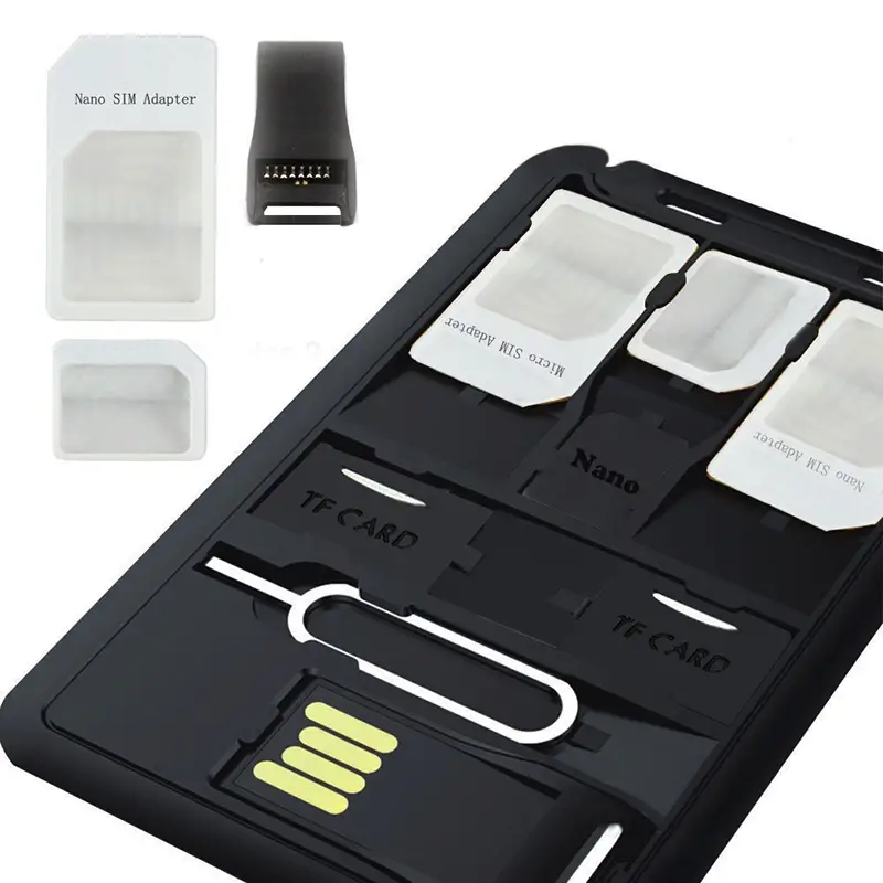  DZYDZR - Juego de adaptador de tarjeta SIM 4 en 1 (nano a  micro, nano a regular, micro a regular con extractor SIM para smartphone :  Celulares y Accesorios
