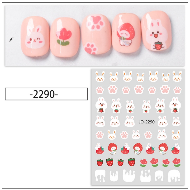 Cartoon Rabbit Nail Art Stickers 3D Self Adhesive Nail Decals