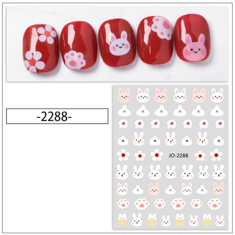 Cartoon Rabbit Nail Art Stickers 3D Self Adhesive Nail Decals