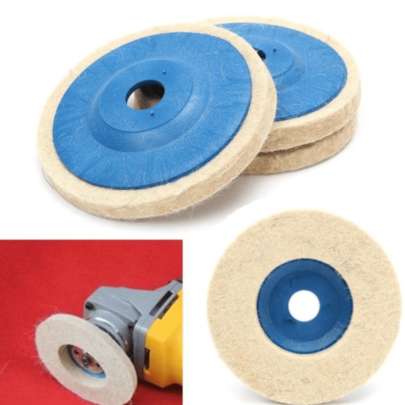 Disque de polissage en feutre de laine pour meuleuse d'angle, outil  rotatif, outil de meulage 3pcs 125MM