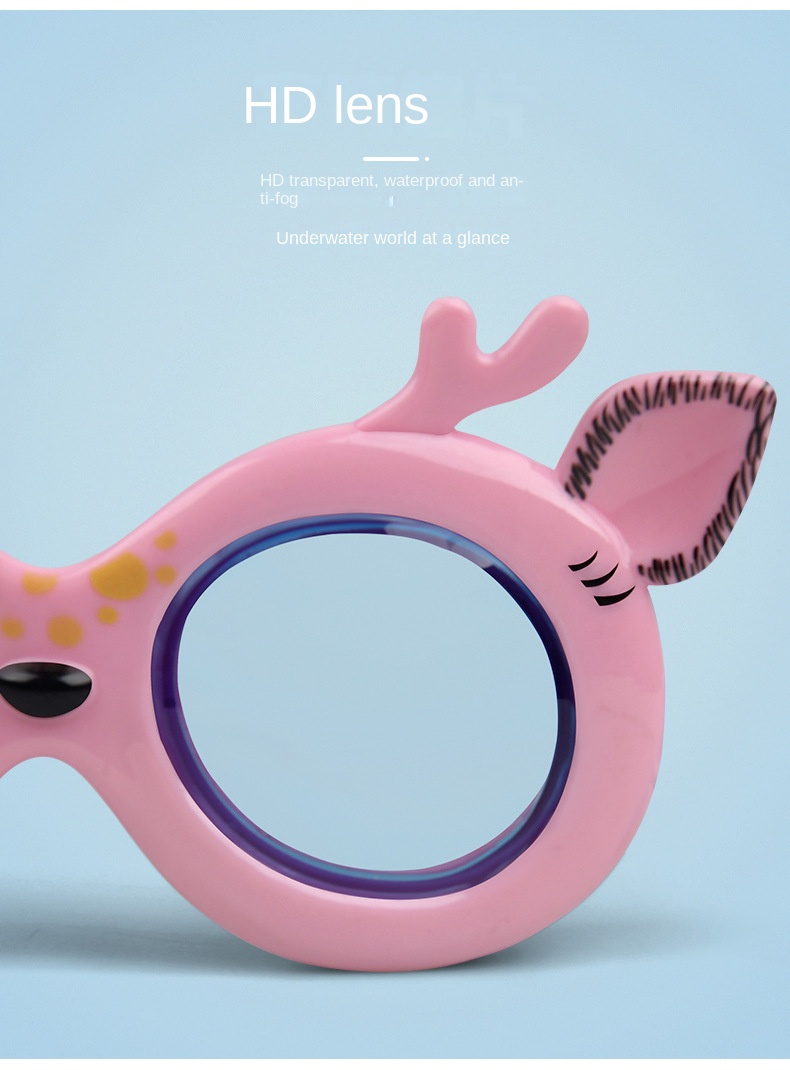 Children's Cartoon Deer Swimming Goggles For Boys And Girls - Temu