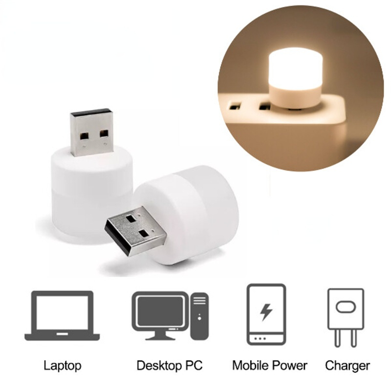 Mini lampe de nuit USB 1/4 pcs, chargeur de dortoir multifonctionnel pour  ordinateur portable, chargeur de téléphone portable, lampe USB portable -  Temu Canada
