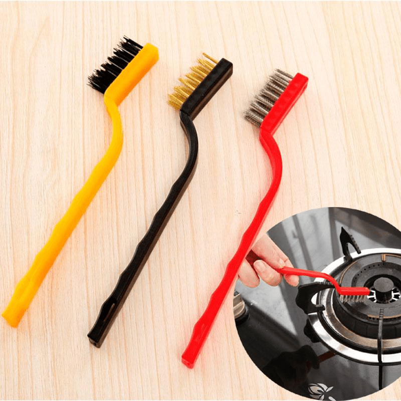 3pcs Wire Clean Brush Set For Cleaning And Rust Removing Stove